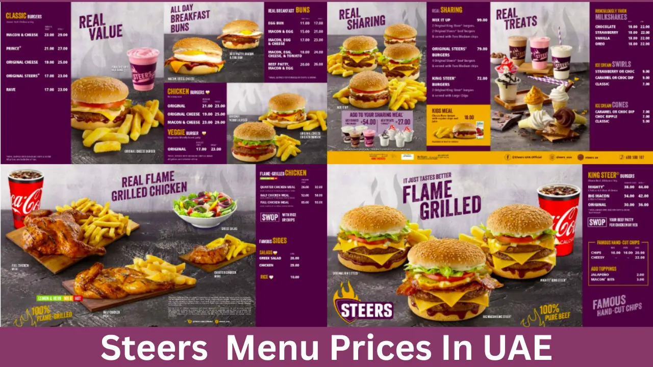 Steers Menu Prices In UAE
